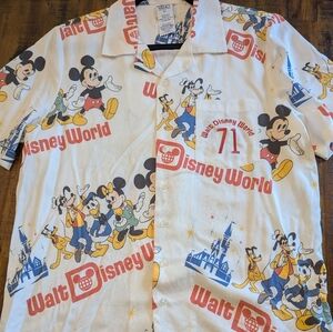 Disney Vault 50 Collection Mickey Mouse and Friends Button Up